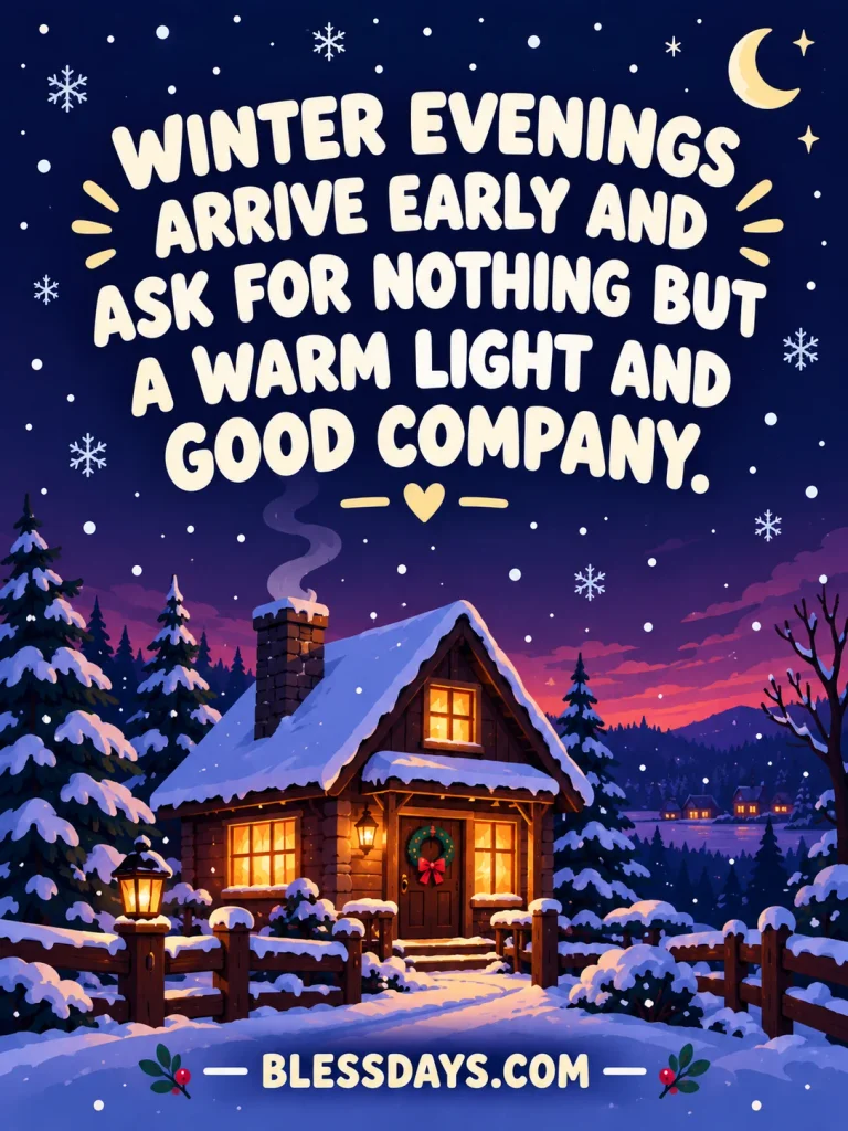winter evening quotes